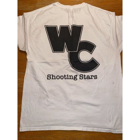 I WC NY Shooting Stars T-Shirt White Cotton Short Sleeve - Picture 4 of 6